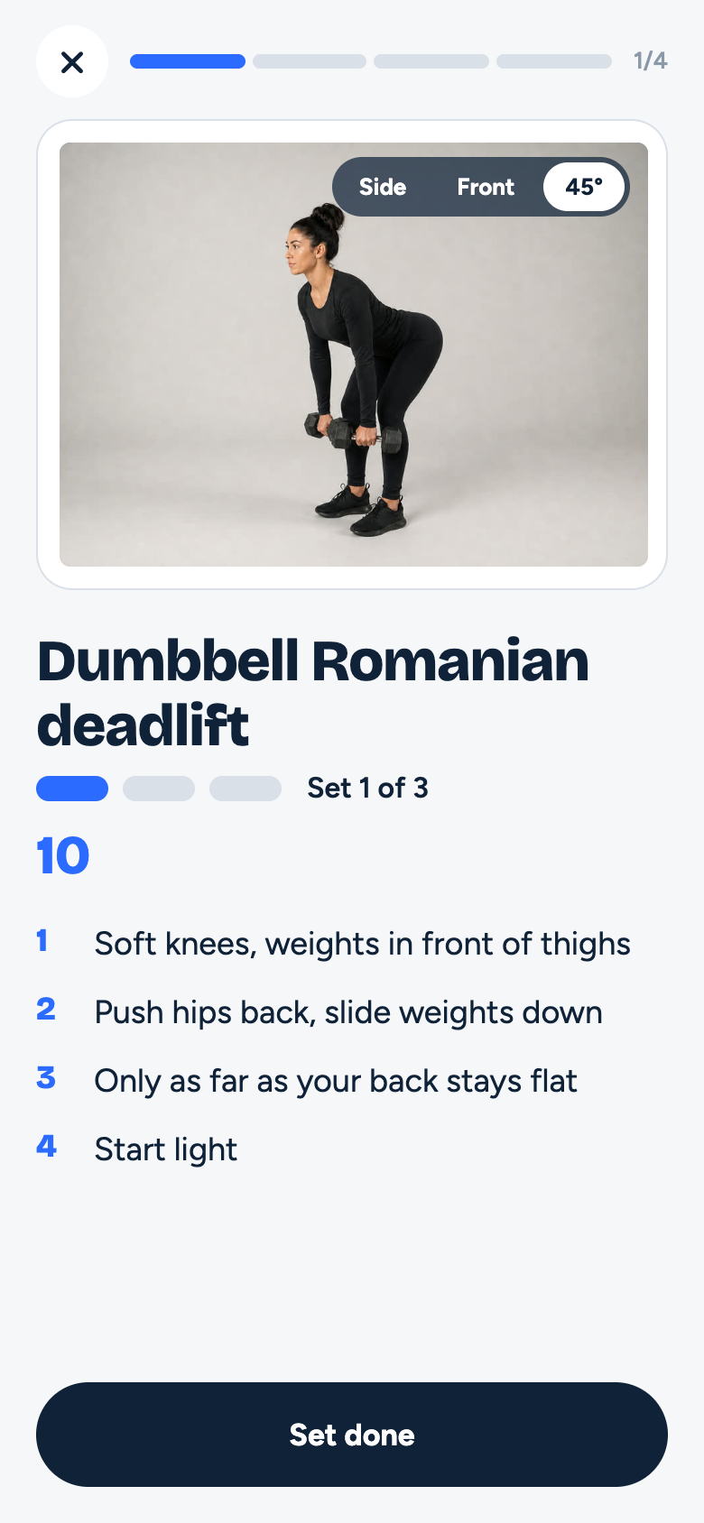 An exercise in LiftMend with camera angle switch